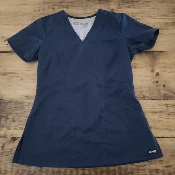 Grey's Anatomy By Barco Scrub Top Navy Size XS - Picture 3 of 6